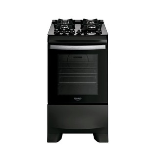 Fogão 4 Bocas Dako Supreme Black Digital Mesa  Vidro Bivolt