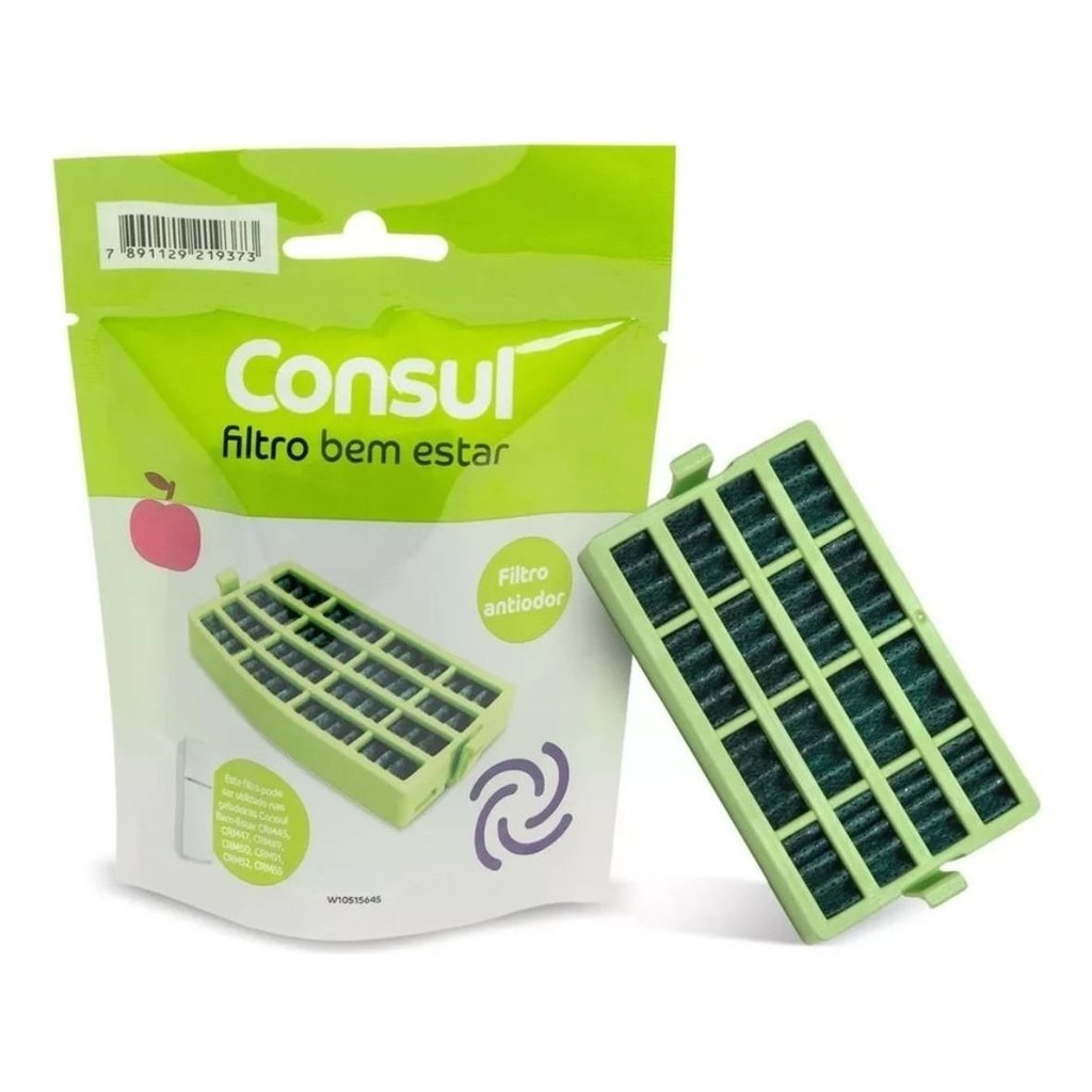 Filtro Bem Estar Anti Bactéria Geladeira Consul Brastemp CRM51 CRM45 BRM49 CRM55