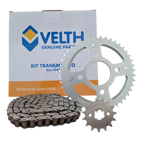 Kit Relação Transmissão Honda Cg 160 Fan Titan Start Cargo Cinza-escuro em Oferta na Shopee