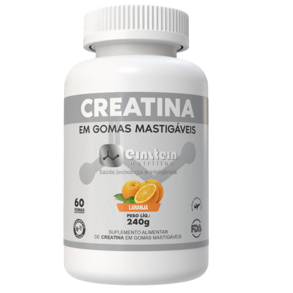 Creatina em Gomas Sabor Laranja c/60 Einstein Nutrition em Oferta na Shopee