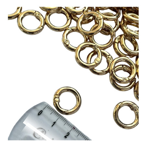 Kit 2 Pares (4un)  Argola Mosquetão 1,8cmpara Bolsas e Crochê – Fecho Resistente e Versátil