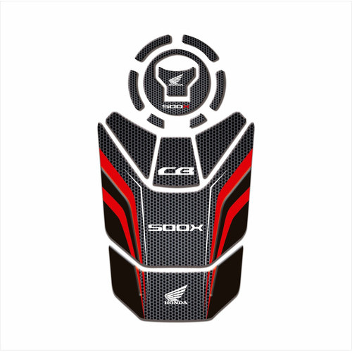 Adesivo Protetor Tanque Tankpad e Bocal 3d Resinado para Moto Honda Cb 500X 500 X MS052