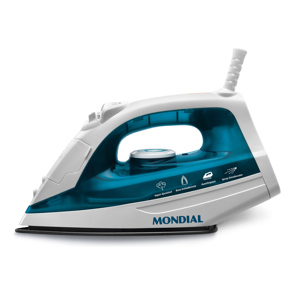 Ferro A Vapor Azul/branco 1200w F-32 Mondial Cor Azul 127V