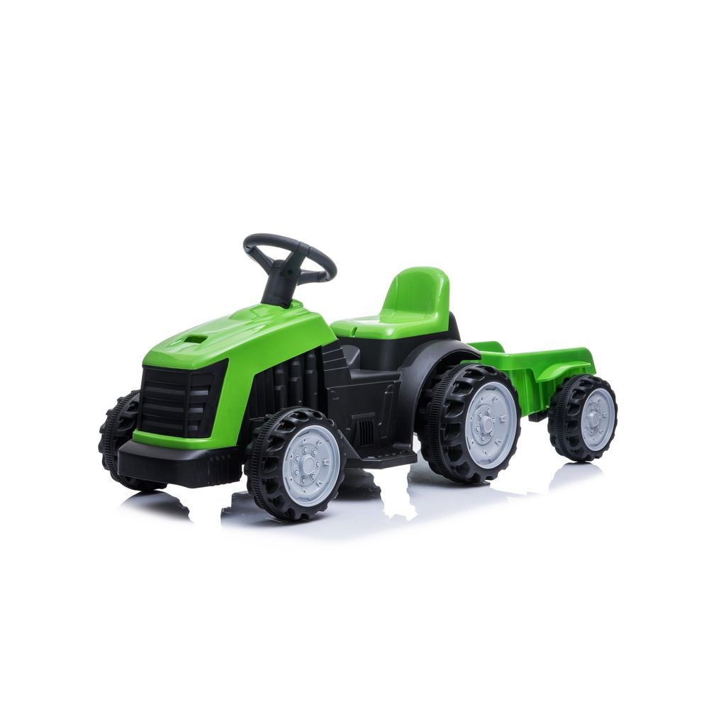 Mini Trator Carro Eletrico Infantil Bang Toys 6v com Reboque Verde em Oferta na Shopee