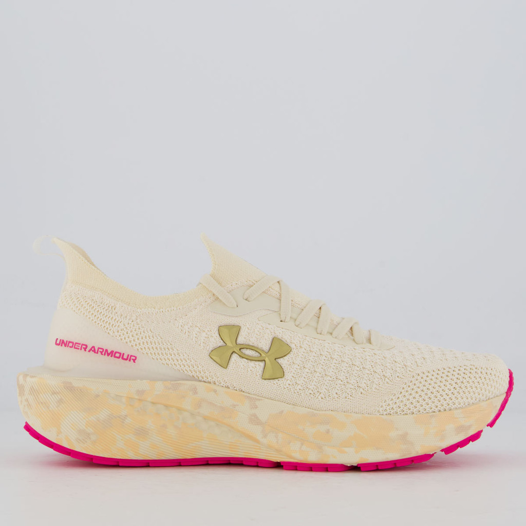 Tênis Under Armour Charged Quicker 2 Feminino Off White e Rosa