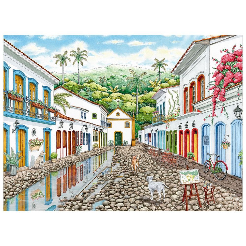 Detalhes do Quebra-cabeça 500 peças Ruas de Paraty