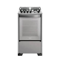 Fogão 4 Bocas Dako Magister Style Mesa Inox Espelhado Preto Bivolt