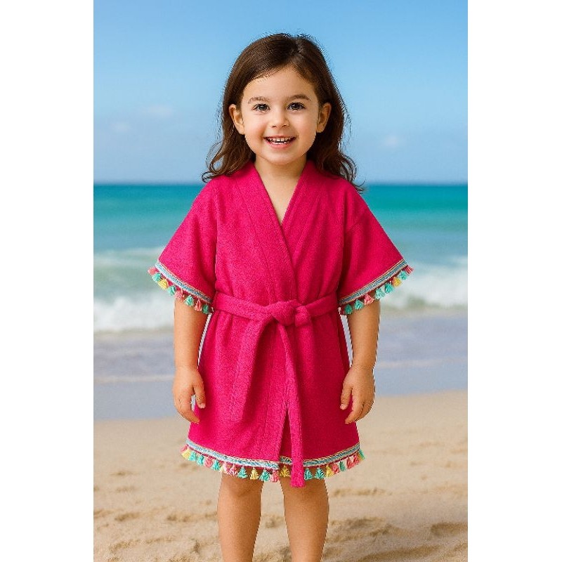 ROUPÃO SAIDA BANHO INFANTIL COM CAPUZ ATOALHADO COM POMPOM MACIO em Oferta na Shopee