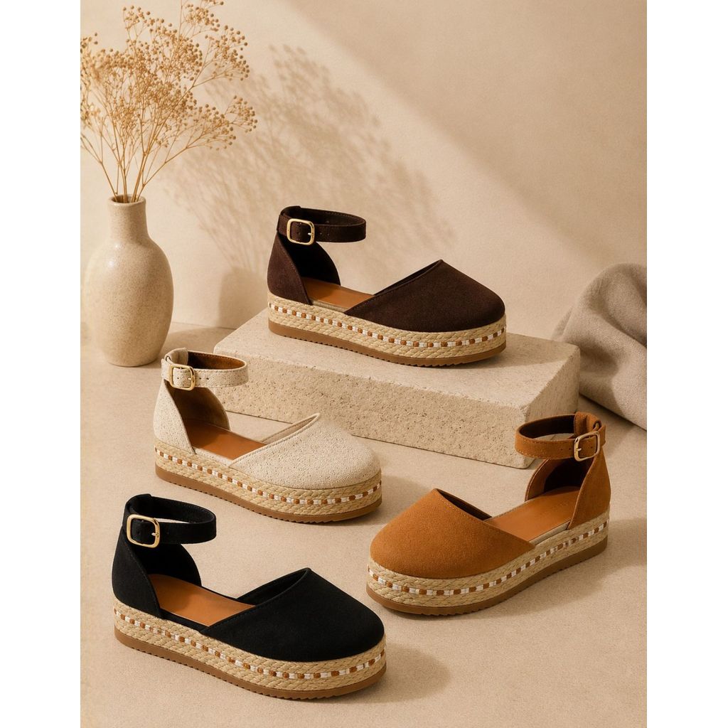 Sandália Feminina Plataforma Flatform Confortável Tamanco Leve SALOMÉ