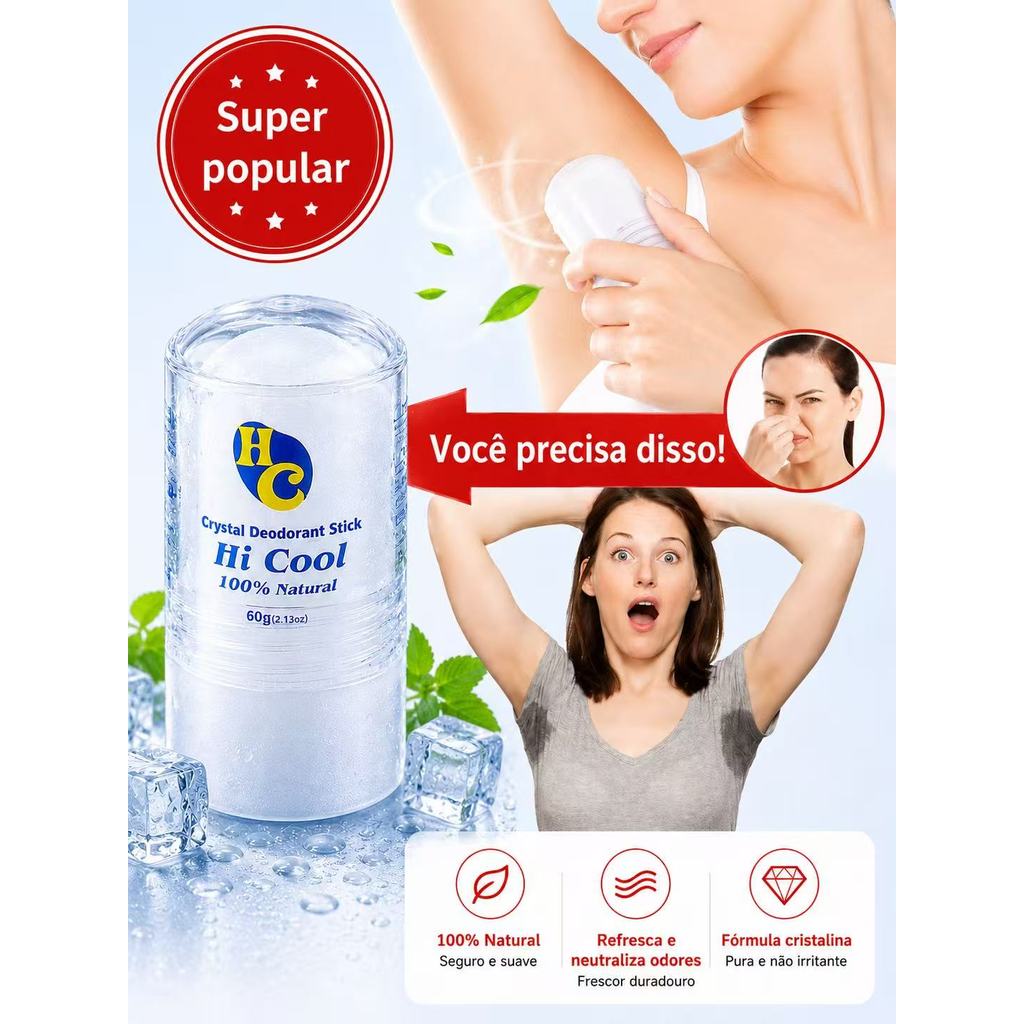 Desodorante Natural Pedra Cristal de Sal 60g
