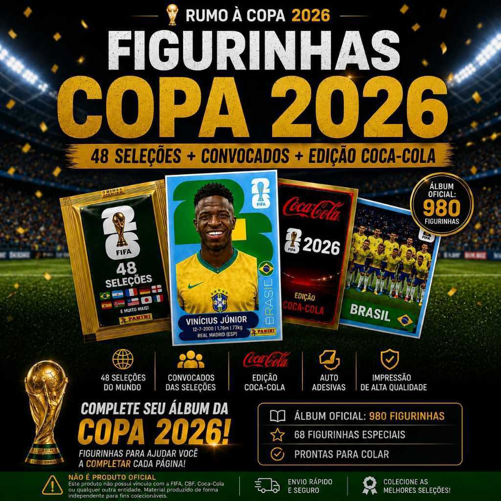 Figurinha copa 2026 Sem Repetir Todas seleções Complete seu album
