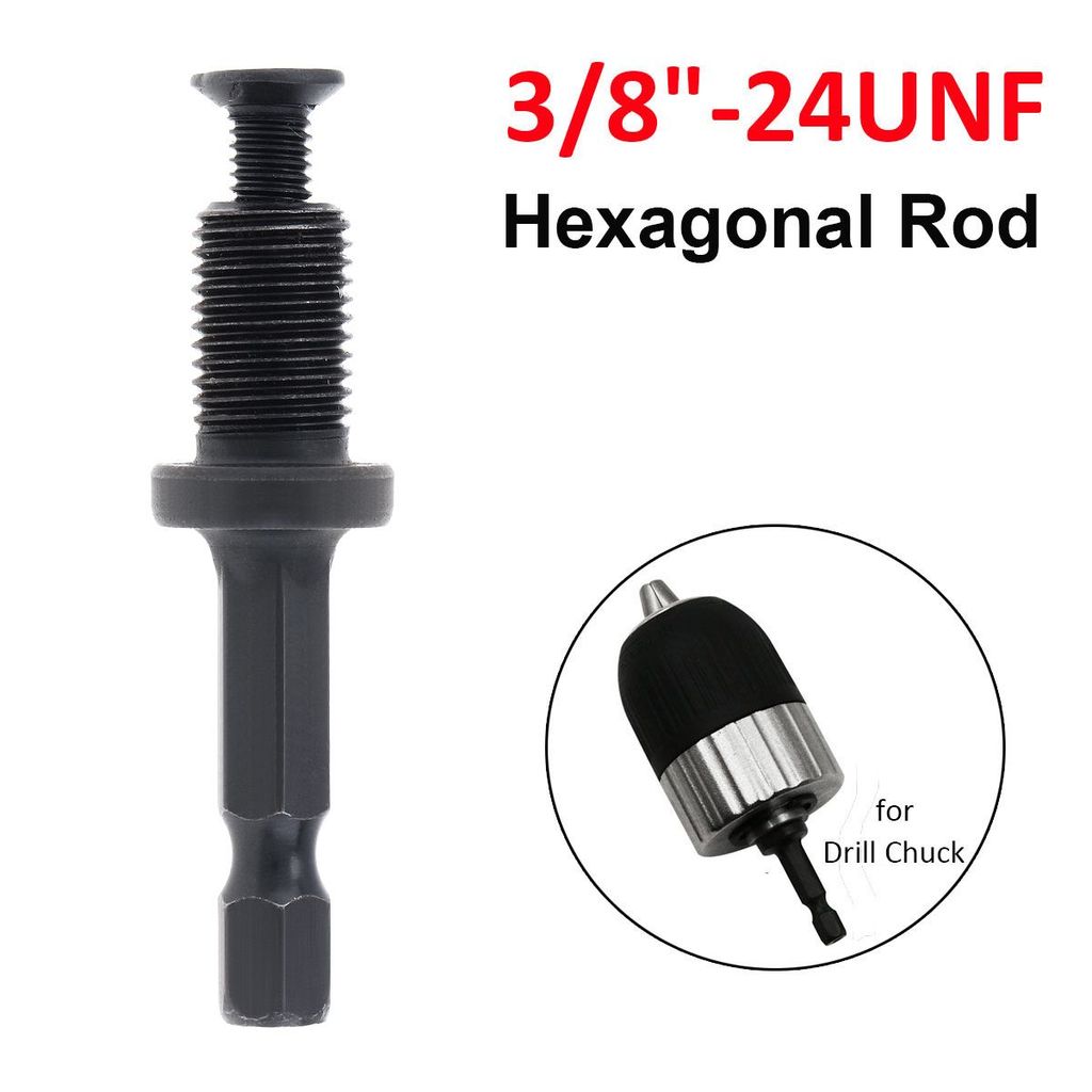 Adaptador De Biela Hexagonal 3/8-24UNF Acessório De Brocas De Perfuração De Parafuso De Rosca Macho Para Peças De Martel