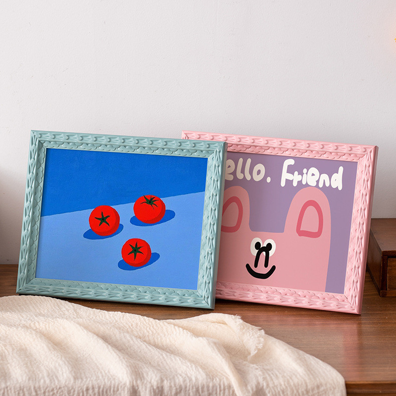 Dopamina Mini moldura de foto moldura vazia parede pendurado 20cm quadro de pintura a óleo das crianças montagem colorid
