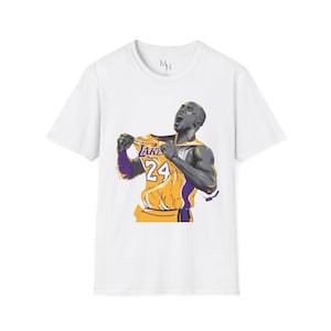 Camiseta Masculina Feminina Oversized Estampa Kobe Bryant Lakers 24 Grito da Vitória Ilustração Basquete T-shirt
