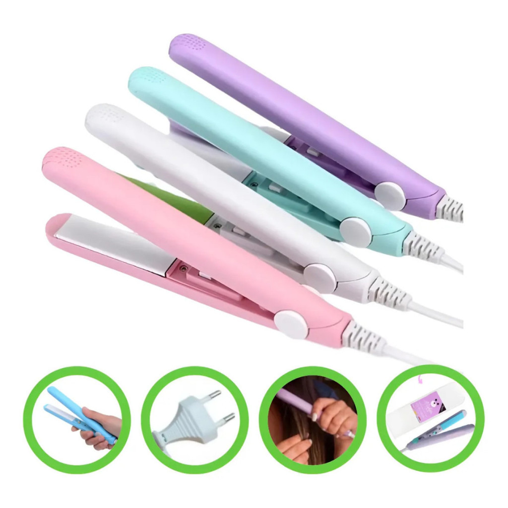 Novar Mini Chapinha Cabelo Prancha Portátil De Bolsa Viagem