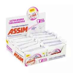 Tira Manchas Assim Roupas Brancas Barra 80g - Embalagem com 12 Unidades