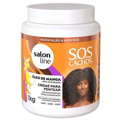 Creme Para Pentear Salon Line SOS Cachos Óleo de Manga 1kg