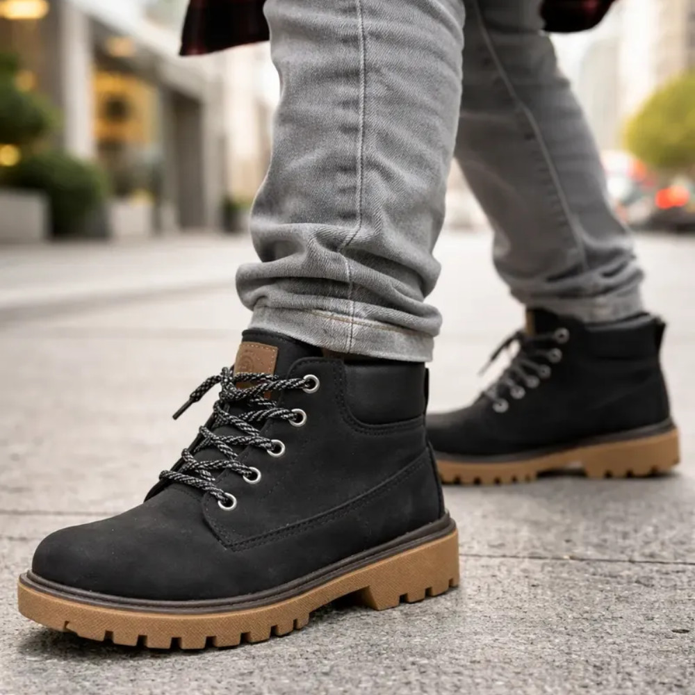 Bota Coturno Infantil Molekinho Menino Cano Curto Cadarço Preto