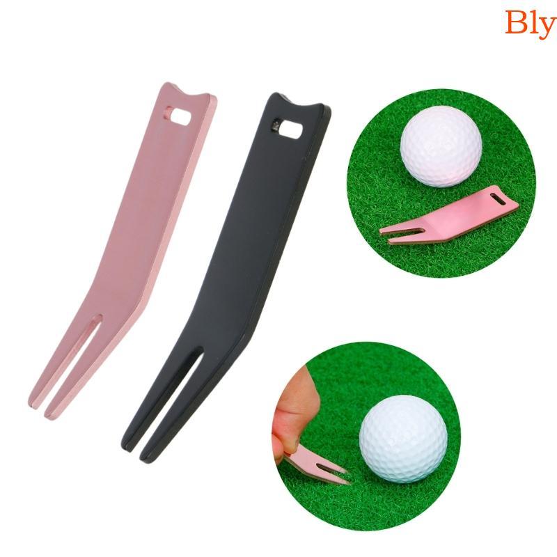 Bly Golf Balls Retrievers Divot Tool Liga Pitch Fork Ferramenta De Reparo Verde