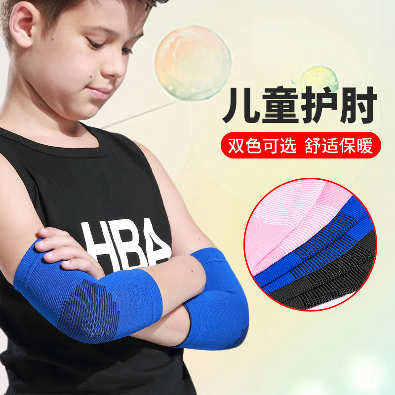 Caneleiras esportivas infantis, protetores de pulso para meninos, joelheiras de basquete, mangas de proteção para os bra