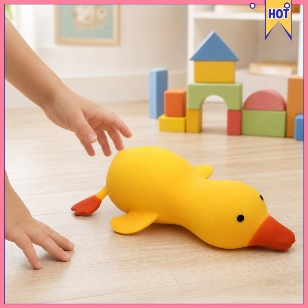 1 or 2 Pcs Giant Yellow Duck Squeeze Toy – Soft Stretchy Farm Animal Stress Relief Anxiety Sensory for Kids Adults Rel