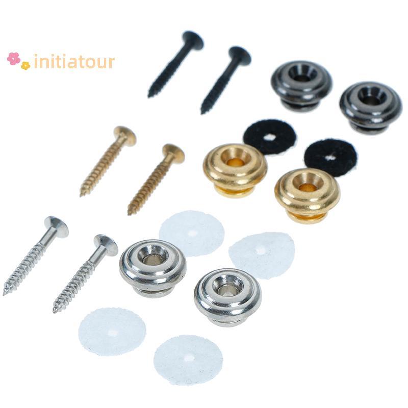 [Init-t] 1 Par De Botões De Alça De Guitarra Com Cabeça De Cogumelo los Parafusos De Montagem Novo