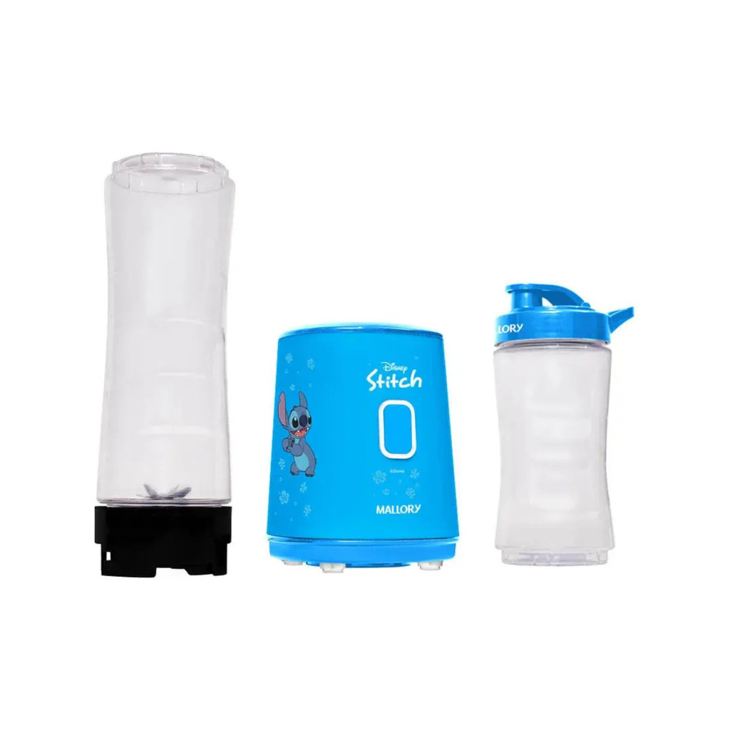 LIQUIDIFICADOR INDIVIDUAL STITCH DISNEY 220V MALLORY AZUL — imagem 2 de 2
