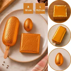 100~500 FOLHAS PAPEL CHUMBO LARANJA 18X19,5 CM P/ BOLO GELADO CHOCO