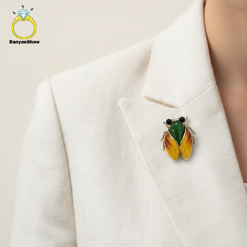 [BANY] Broche De Cigarra Vintage Estilo Antigo Inseto Joia Pino 1 Peça Unissex Para Mulheres Homens Presente De Formatur