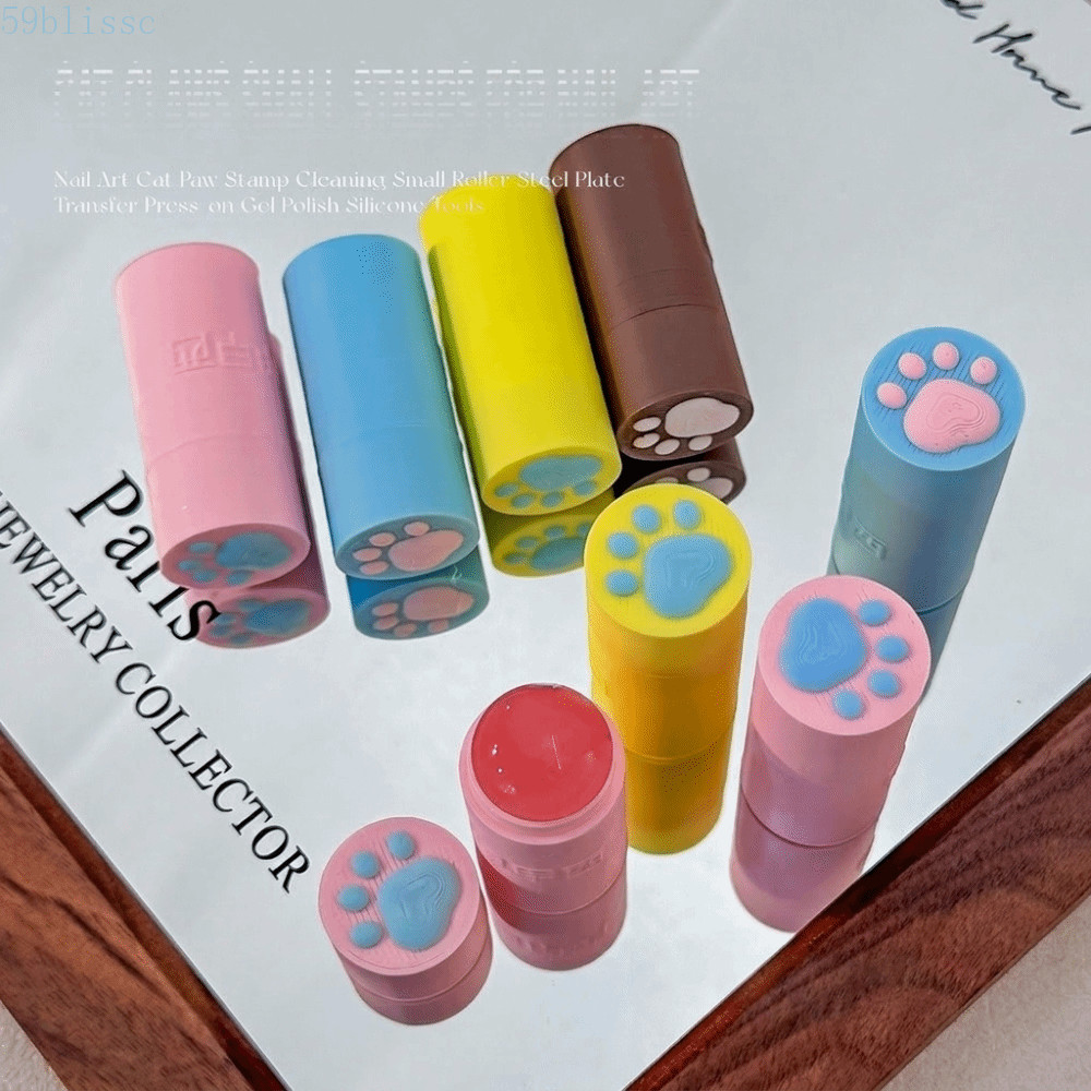 Carimbo De Unha De Gato BLISSC , Transparente Macio E Fofo Arte universal Colorido Para Em Unhas