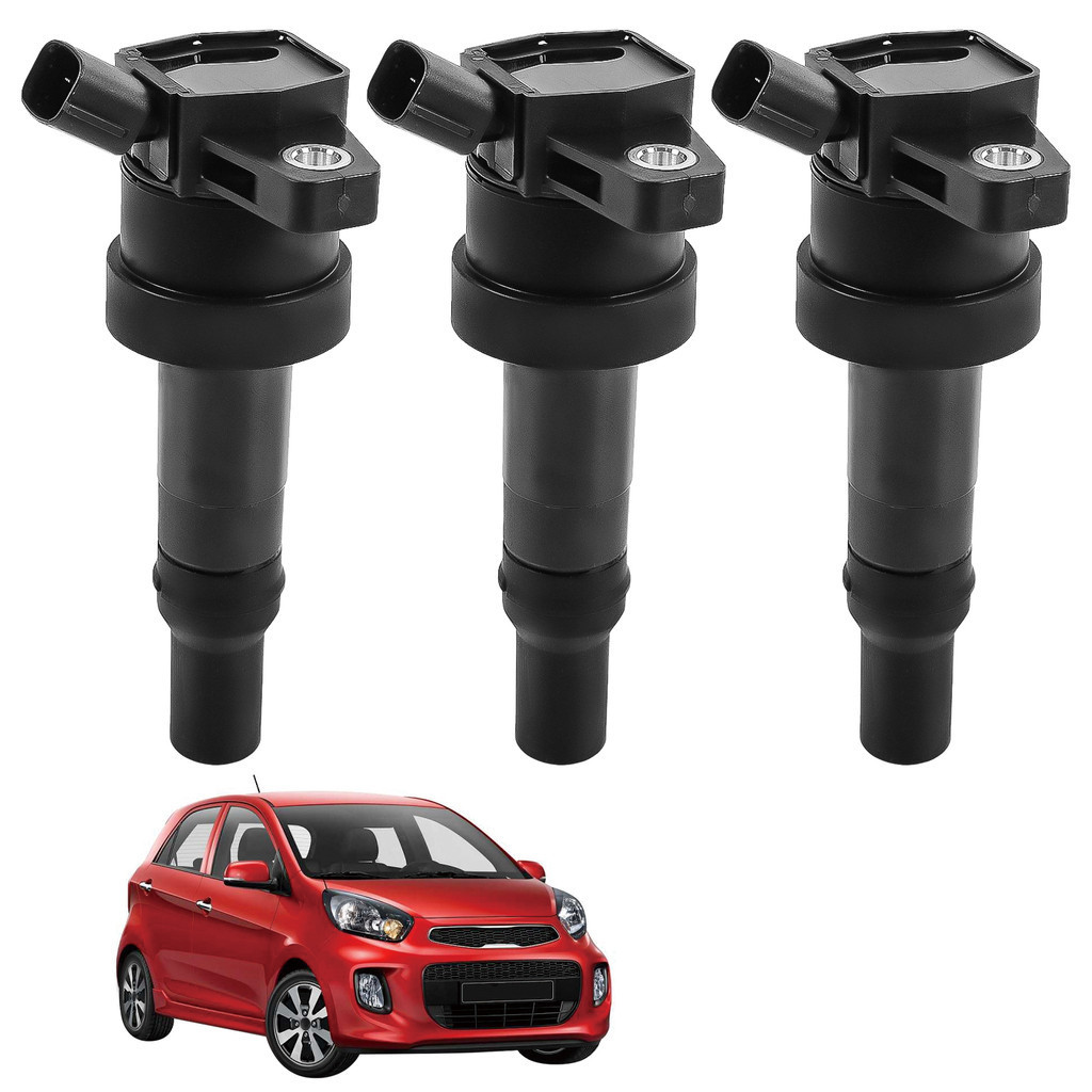 Kit com 3 Bobinas de Ignição Hyundai Hb20 Hb20s Picanto 1.0 12v 3cc