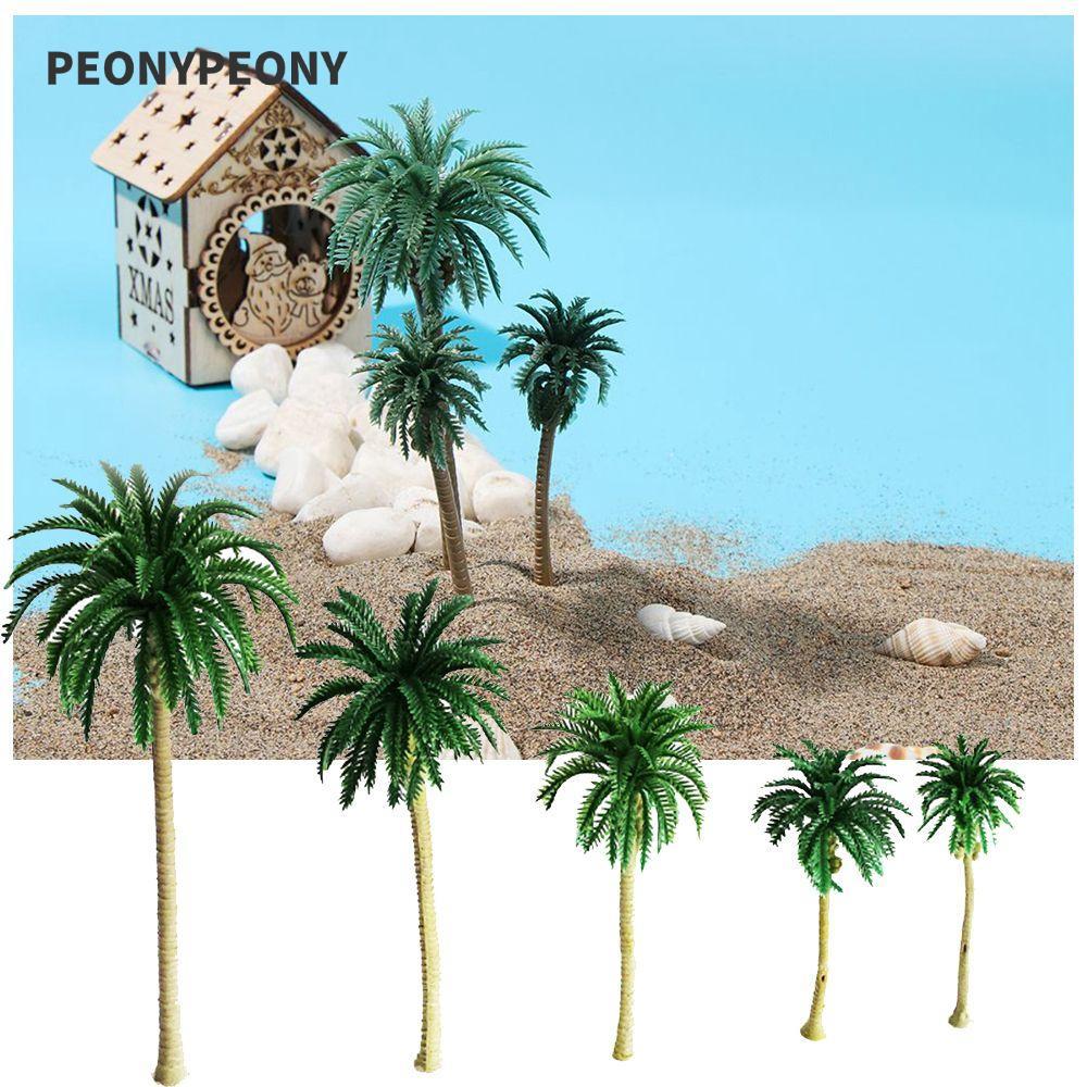 PEONY 5/10/15/20 Unidades De Plástico Coqueiro Escala HO Trem Arquitetura Ferroviária Paisagem Floresta Tropical Artific