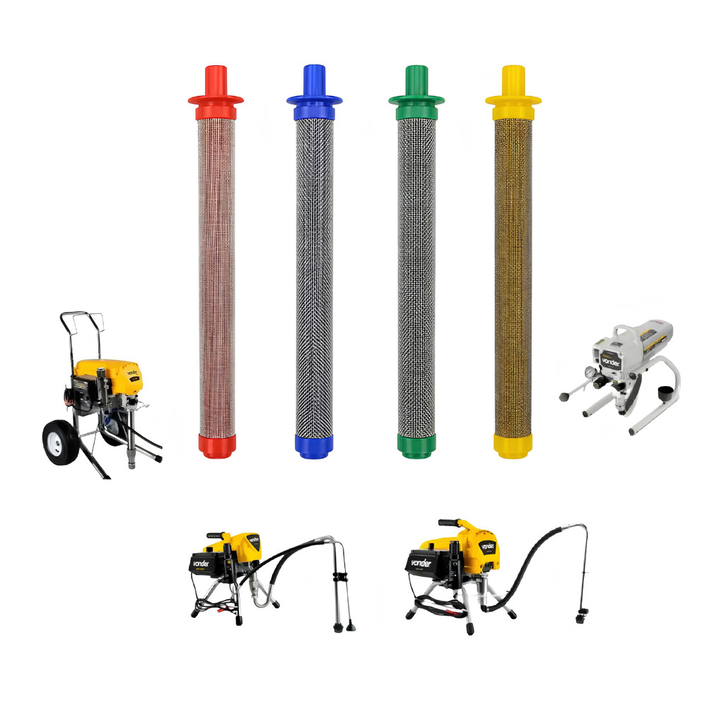 Kit 4 Filtros P/ Pistolas Airless Vonder Mpa120-300 E Outras Filtros P/ Pistolas Airless Profissional