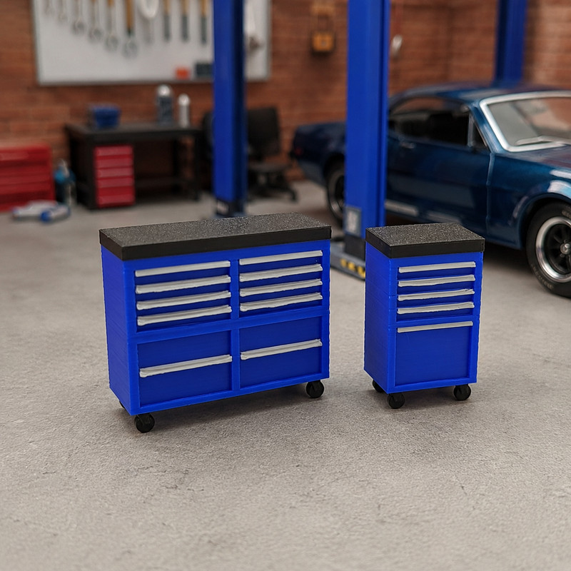 Carrinho de Ferramentas Miniatura 1:24 Kit 2 Peças Acessório para Maquete Oficina mini oficina garage maquete