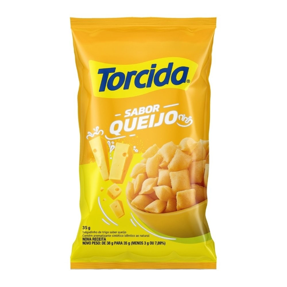 Salgadinho Torcida Queijo 35g - Embalagem com 26 Unidades