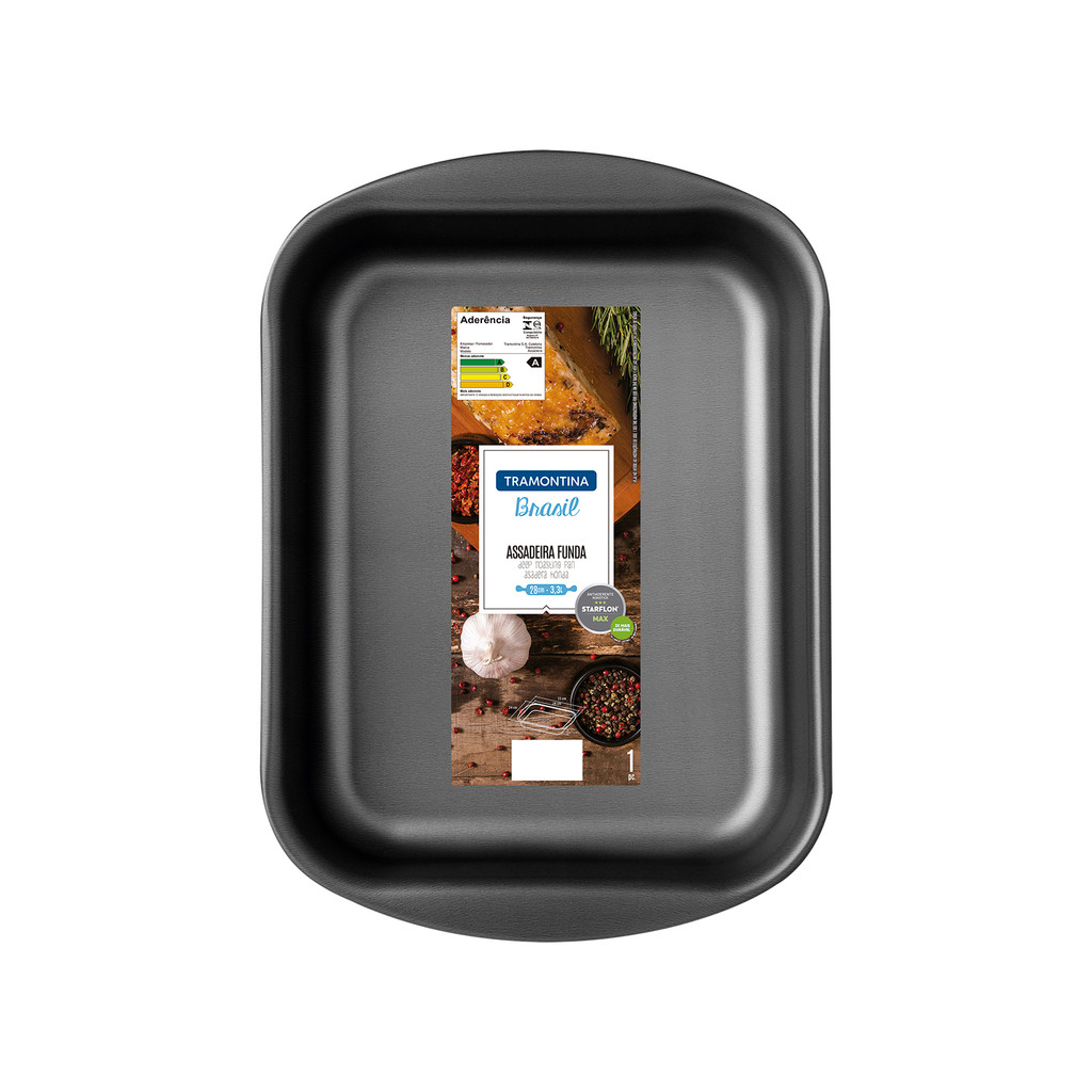 Assadeira Antiaderente Retangular Brasil 28cm - Tramontina em Oferta na Shopee