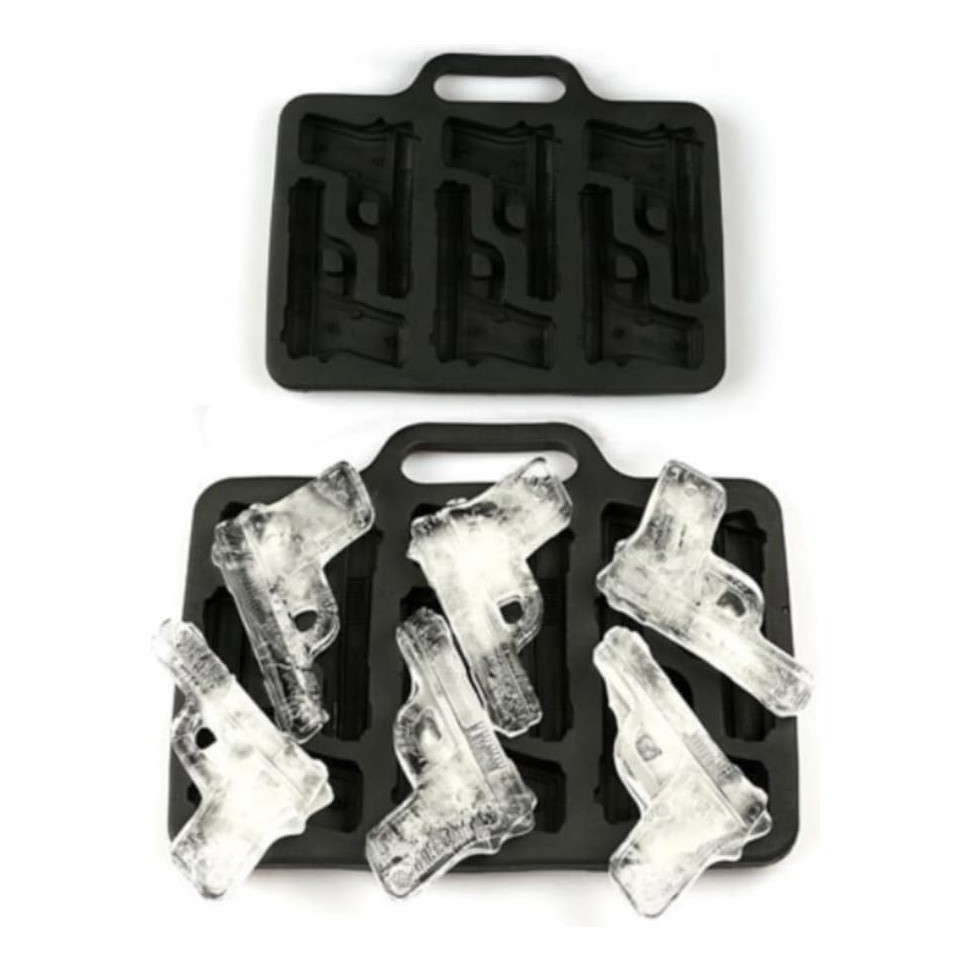 Forma Pistolas De Gelo Arma Molde De Silicone
