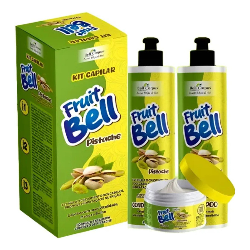 Kit Pistache Fruit Bell Corpus 3 Em 1 Hidratação