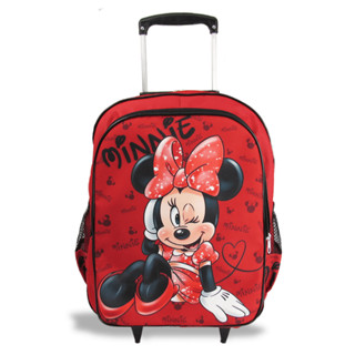 Mochila Escolar Infantil de Rodinhas Minnie Vermelha Tam G em Oferta na Shopee