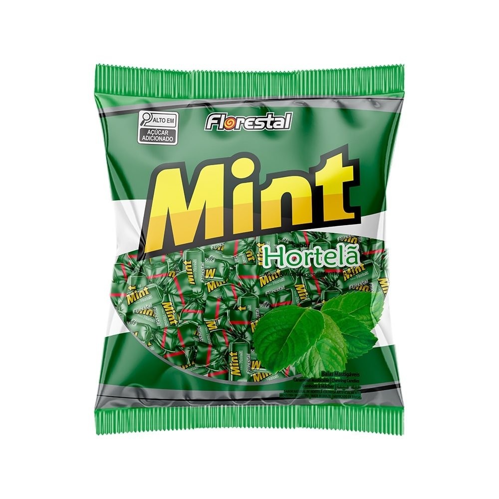 Bala Florestal Mastigável Mint Hortelã 500g em Oferta na Shopee