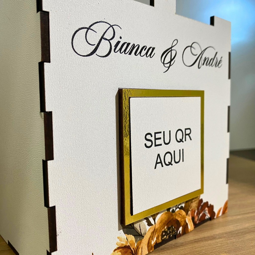 Caixa PIX Personalizada em MDF – Casamento e Celebrações