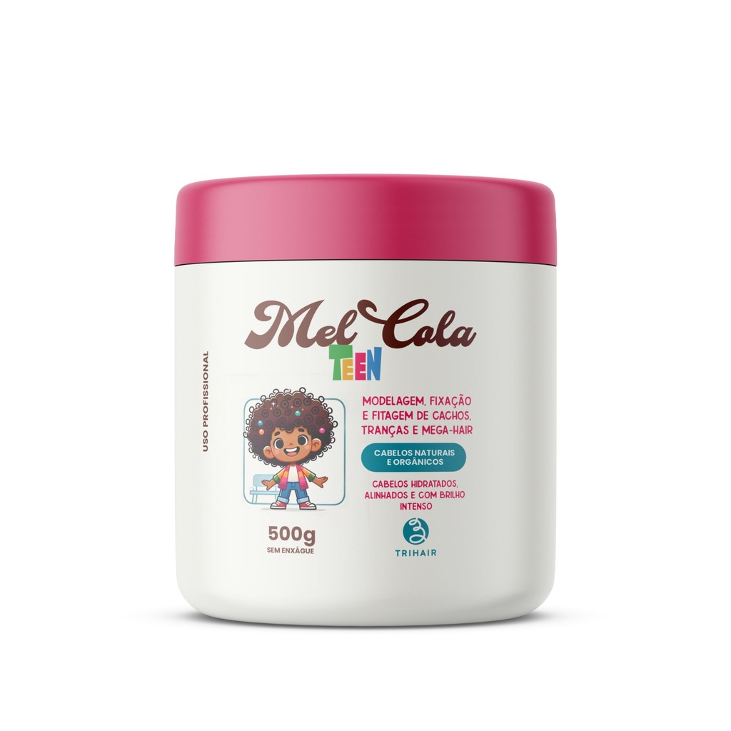 Trihair Mel Cola Teens  Rosa - 500g em Oferta na Shopee