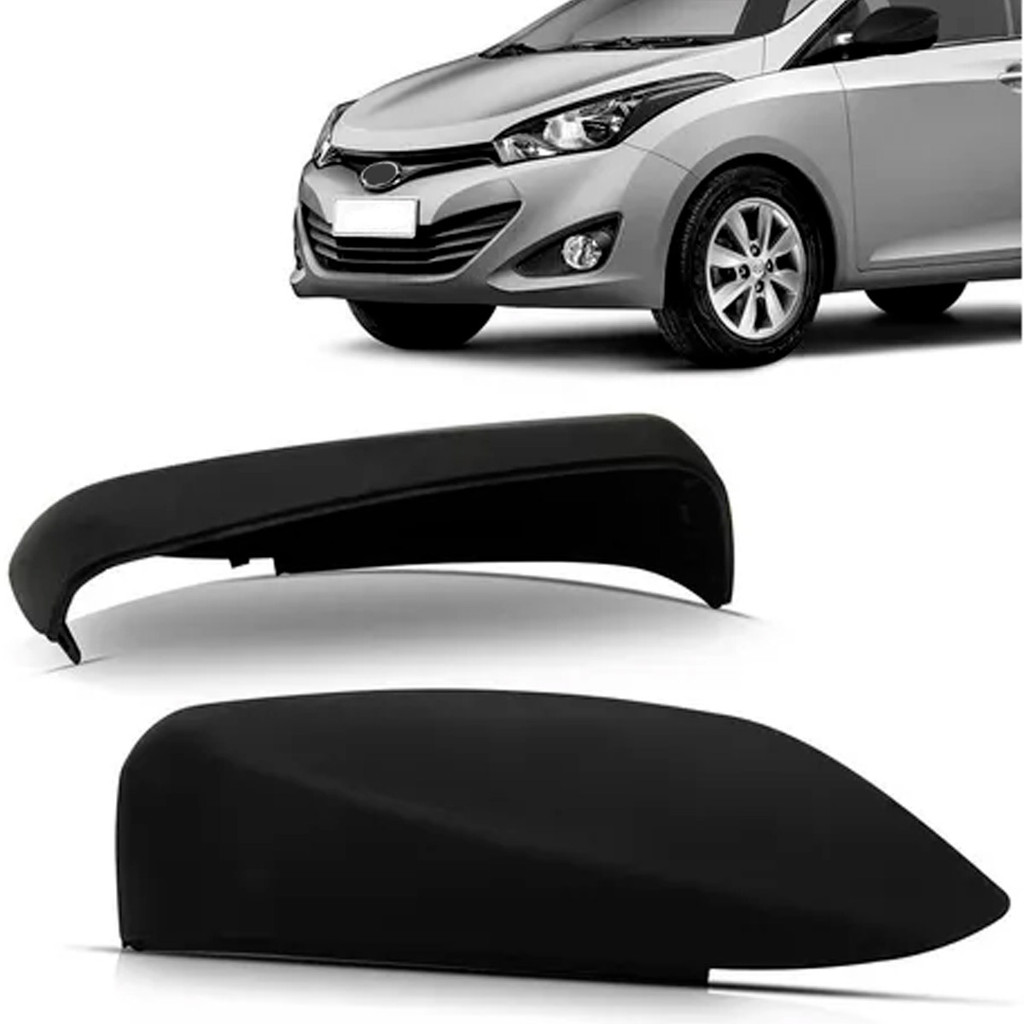 Capa Retrovisor Hb20 2012 2013 2014 2015 Preto Texturizado