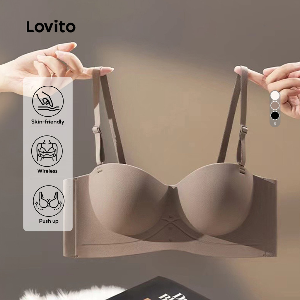 Lovito Sutiã Básico Casual E Respirável Para Todas As Estações Ideal Para Mulheres LNE37064