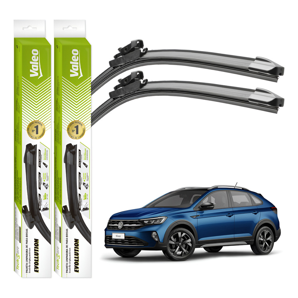 Par Palhetas Limpador Parabrisa Valeo Nivus 2021 A 2024 em Oferta na Shopee