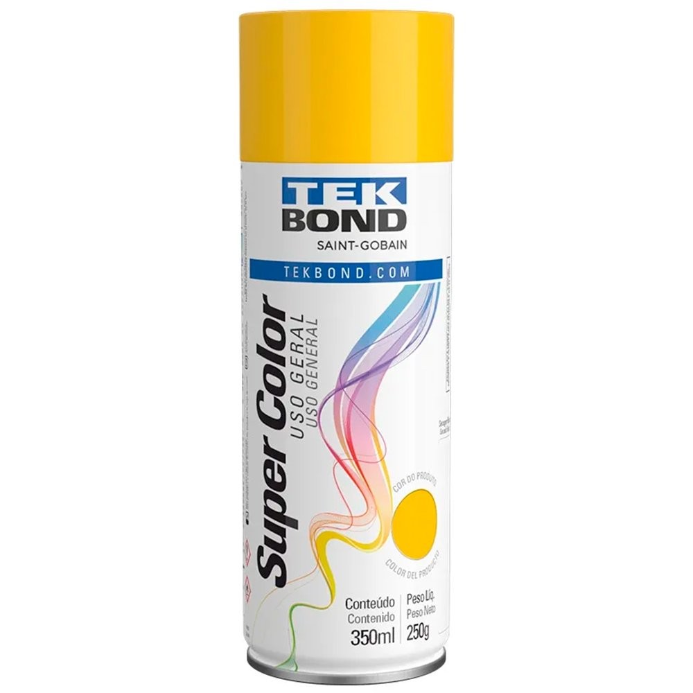 Tinta Spray Tekbond Uso Geral Amarelo 350ml em Oferta na Shopee