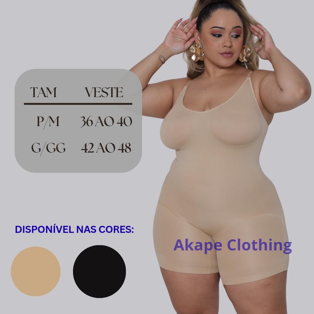 Body Cinta Macaquinho Modeladora Sem Costura - com abertura & Levantamento De Quadril Com Busto. em Oferta na Shopee