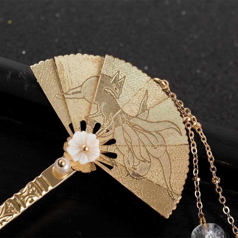 Estilo antigo Hanfu fã hairpin Super fada estilo chinês hairpin passo agitando chinês na moda cocar Retro acessórios de