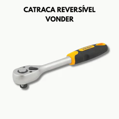 Catraca Reversível 1/2" Vonder Cabo Emborrachado