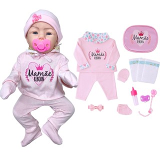 Boneca Bebê Reborn Bolsa Mamãe Reborn Enxoval Completo em Oferta na Shopee